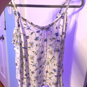 Tank top with floral pattern